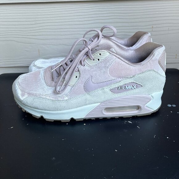Nike Women's Air Max 90 Velvet Particle Rose Shoes Sneakers Size 10 - Picture 6 of 13